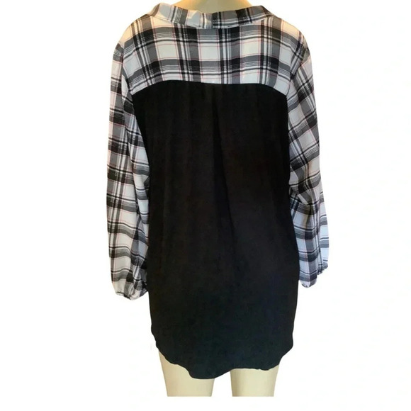 Tempted Hearts Plus Size Plaid 3/4 Sleeve With Elastic Endings. New With Tags - Picture 3 of 8